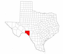 Val Verde County Texas - Location Map